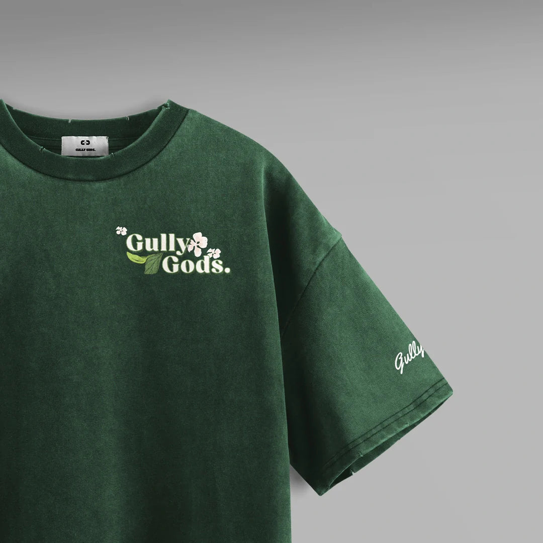 Cherry Blossom Sakura Green Tshirt