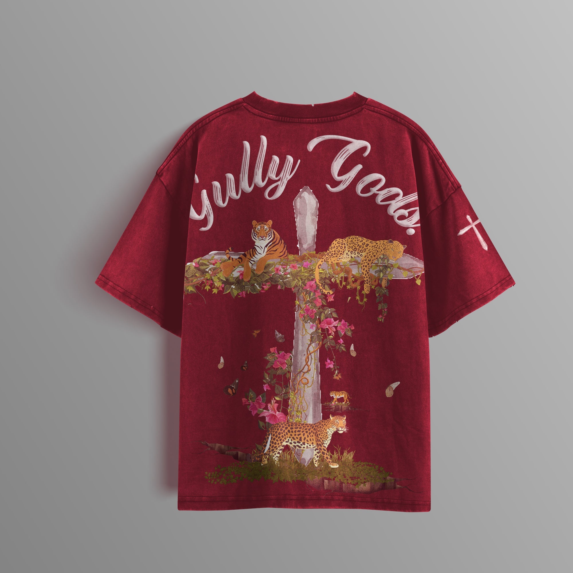 Jungle Saints Red Oversized T-Shirt