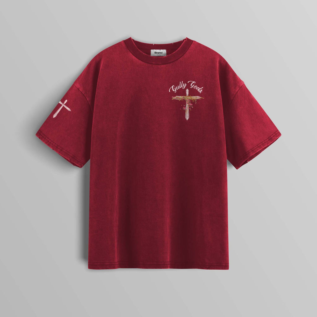 Jungle Saints Red Oversized T-Shirt