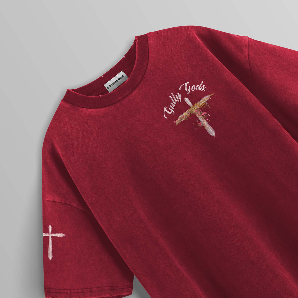 Jungle Saints Red Oversized T-Shirt